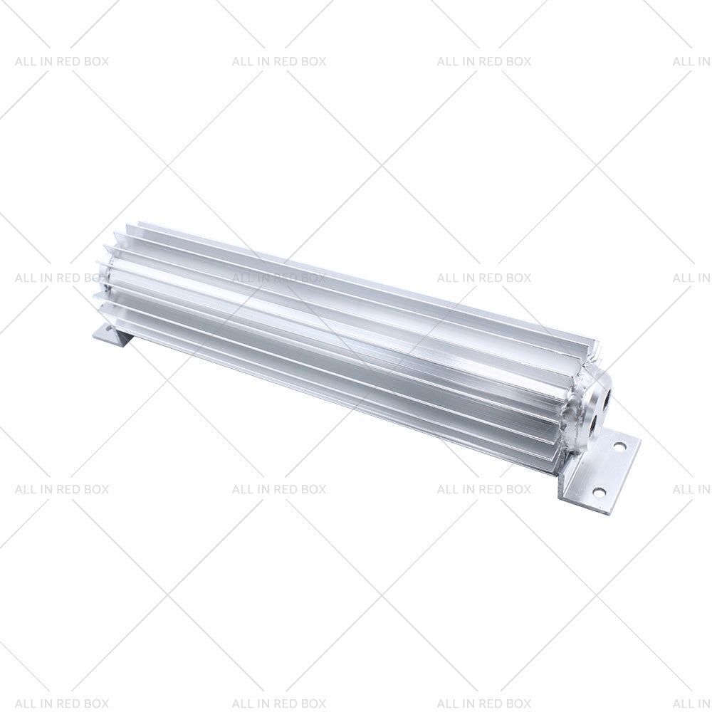 {{ Universal 12'' Aluminum Dual Pass Finned Transmission Oil Cooler W Fittings SL }} - Buy Car Parts Online at {{ Kaka Auto Parts }}.