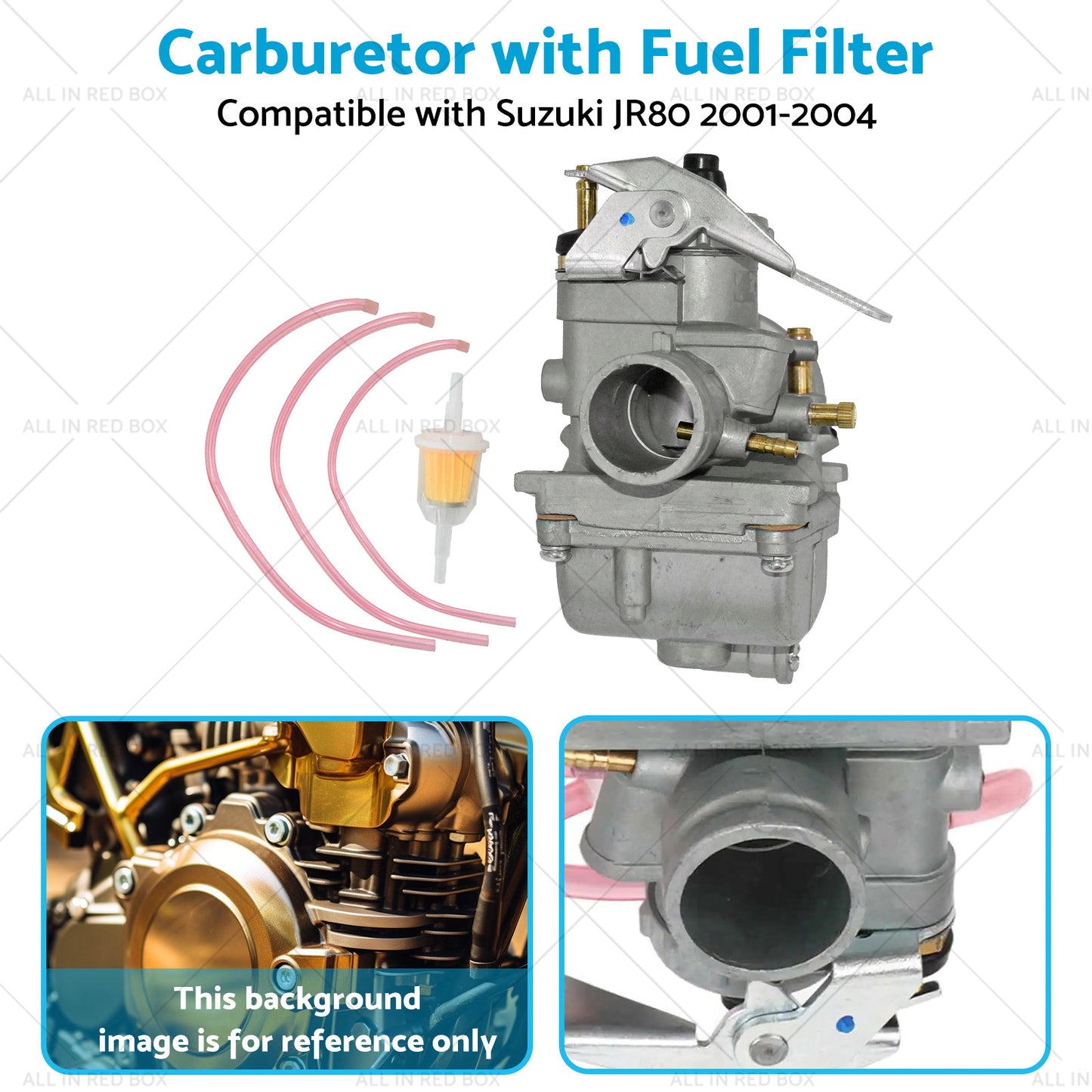 {{ 1x Carburetor with Fuel Filter Assembly Suitable for Suzuki JR80 2001-2004 Bike }} - Buy Car Parts Online at {{ Kaka Auto Parts }}.