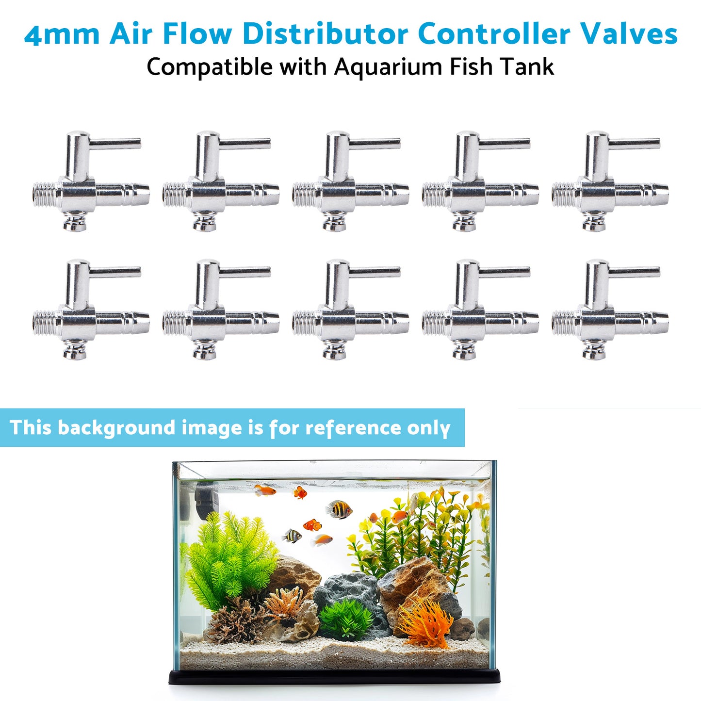 4mm Air Flow Distributor Controller Valves Suitable for Aquarium Fish Tank