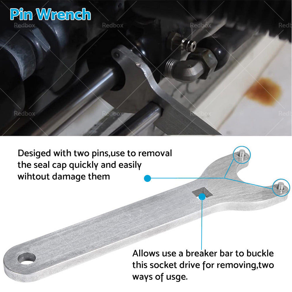 Fit for Seastar Front Mount Hydraulic Steering Cylinder Seal Kit with Pin Wrench