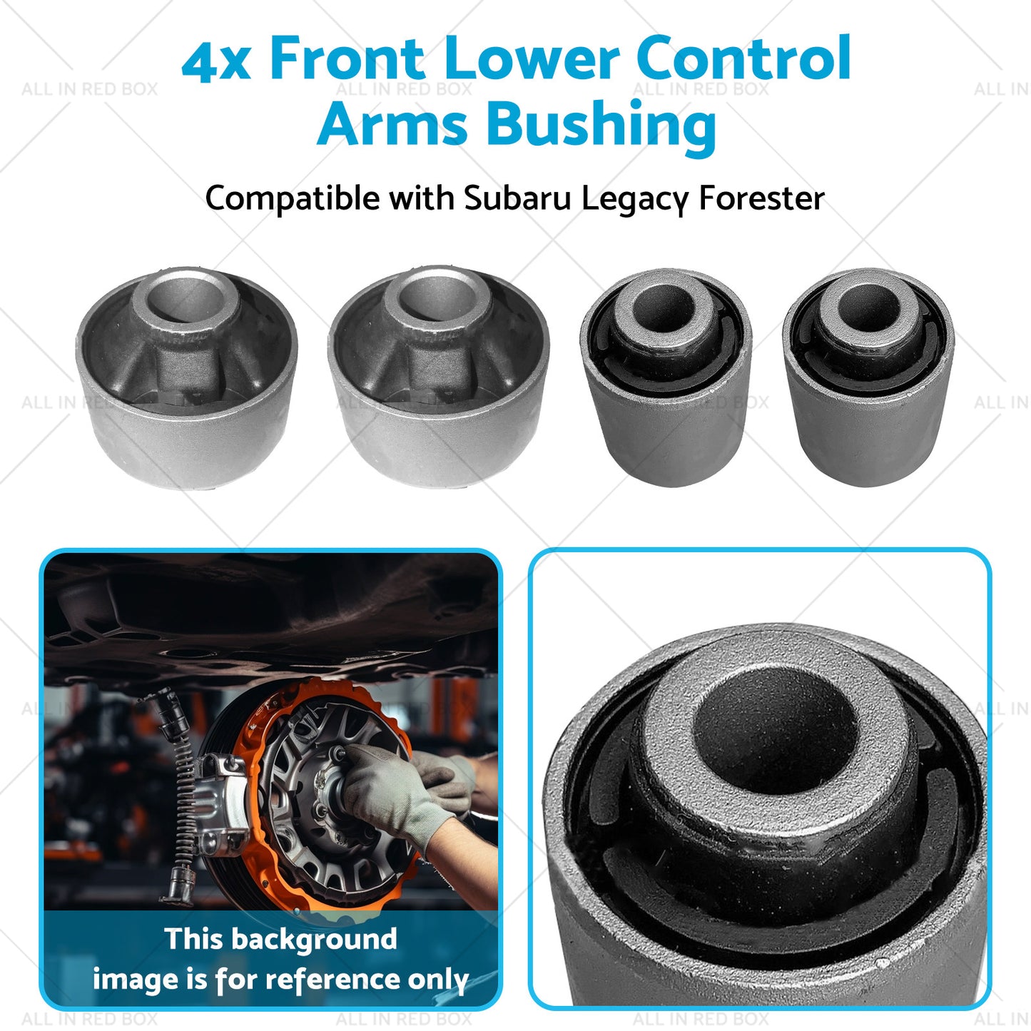{{ 4PCS Front Lower Control Arms Bushing Suitable for Subaru Legacy Forester 03-17 }} - Buy Car Parts Online at {{ Kaka Auto Parts }}.