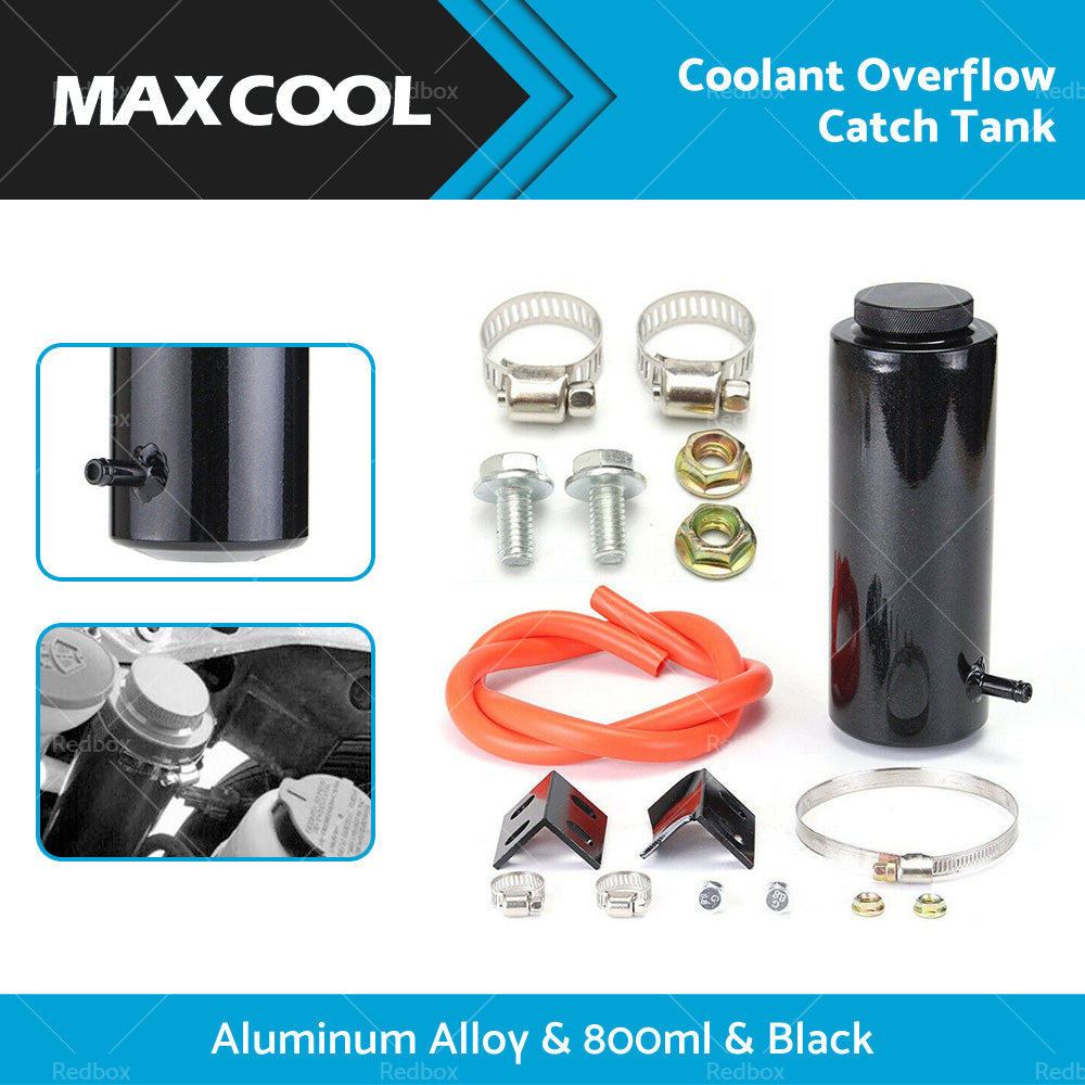 800ml Black Overflow Catch Tank Radiator Coolant Expansion Tank Bottle Header