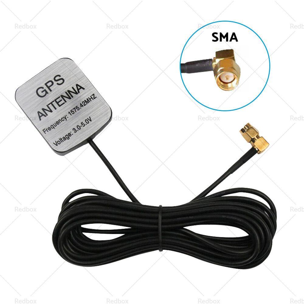 GPS Antenna SMA Plug Active Aerial Extension Cable for Car DVD Head Unit Stereos