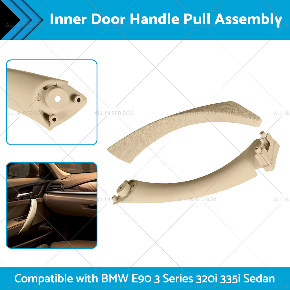 Left Inner Door Panel Handle Pull Beige Suitable For BMW E90 3 Series 320i Sedan
