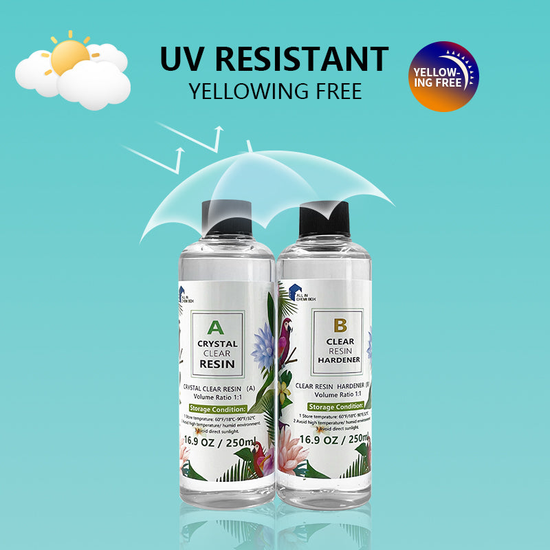 Epoxy Resin Art DIY UV Crafts Glass Water Clear Epoxy Coating 1 1 2 1 3 1 AB Kit