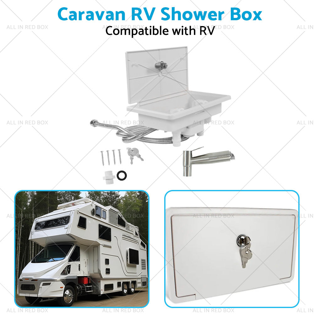 {{ Caravan RV Shower Box Kit External with Lock Exterior Camper Trailer Boat Marine }} - Buy Car Parts Online at {{ Kaka Auto Parts }}.