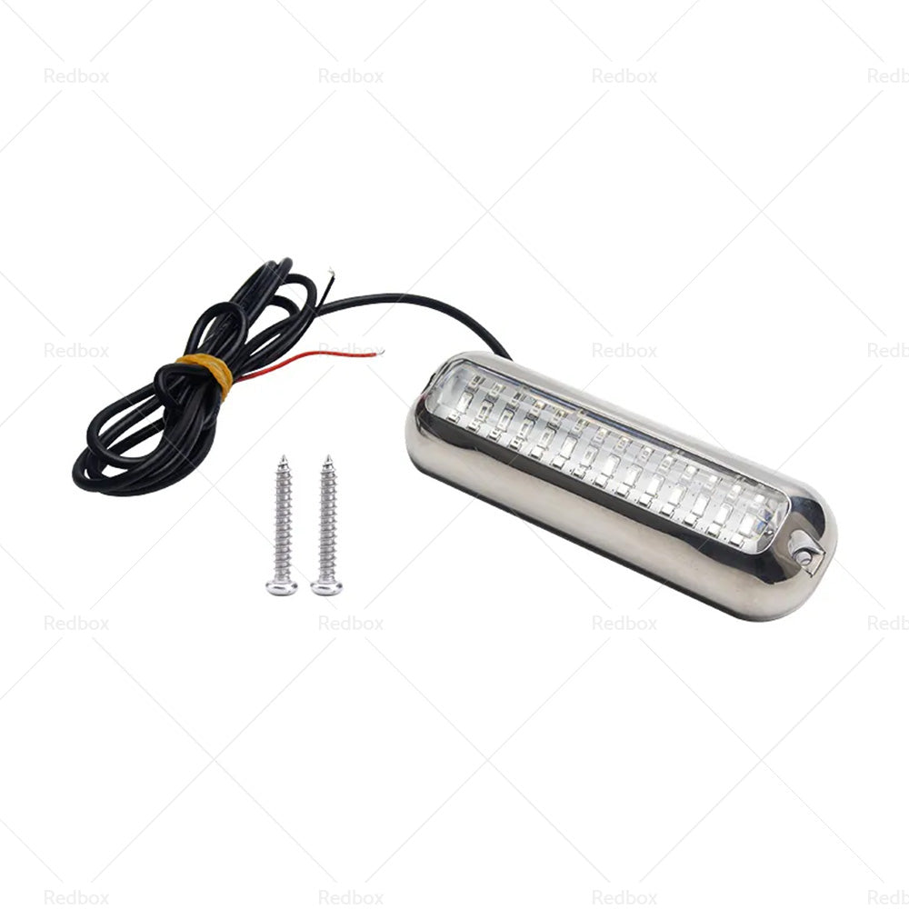 Pair 42LED Boat Light Stainless Steel Underwater Pontoon For Marine Boat Transom
