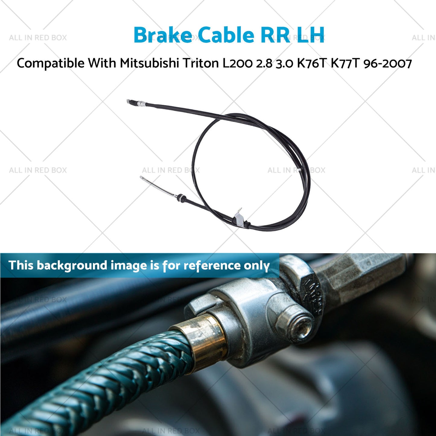 {{ Brake Cable RR LH Suitable For Mitsubishi Triton L200 2.8 3.0 K76T K77T 96-2007 }} - Buy Car Parts Online at {{ Kaka Auto Parts }}.