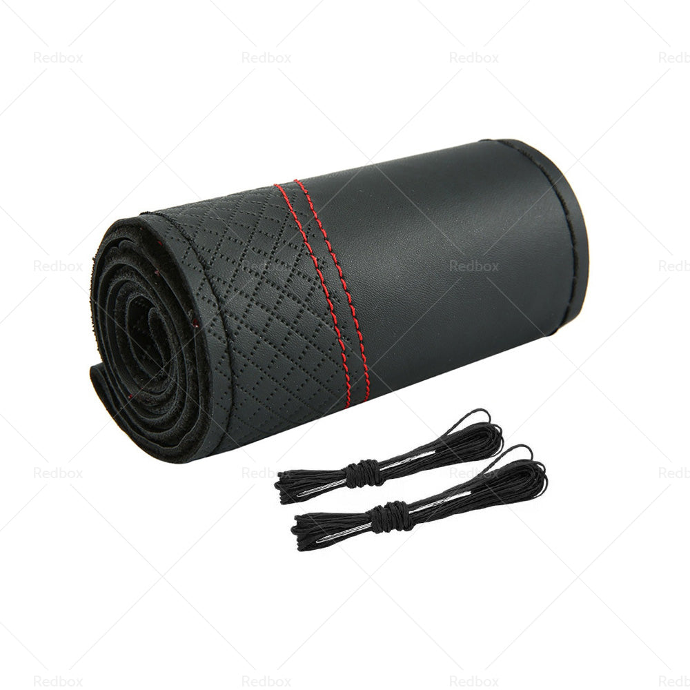 {{ Premium Leather DIY Car Steering Wheel Cover Auto Protection Needle 38cm }} - Buy Car Parts Online at {{ Kaka Auto Parts }}.