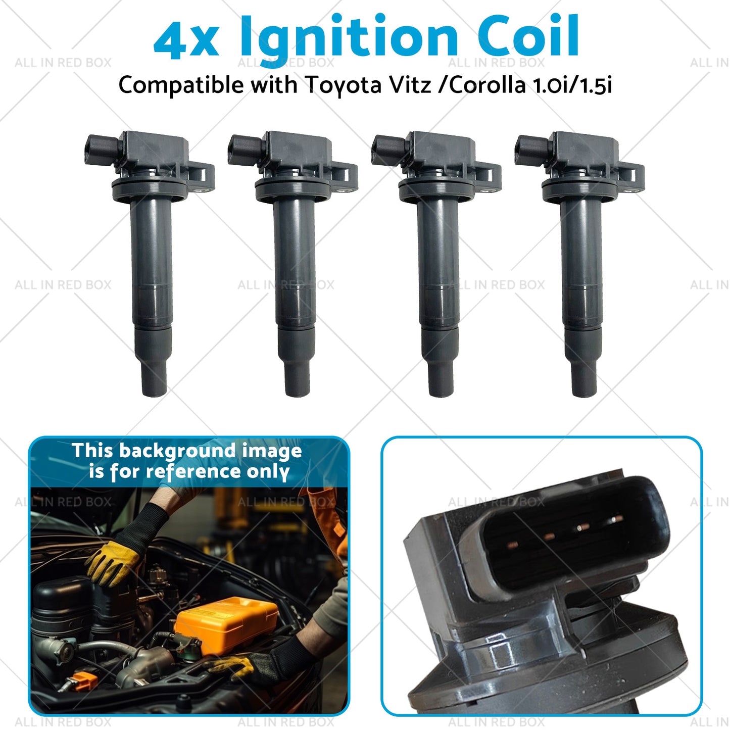 {{ 9091902240 4x Ignition Coils Suitablefor Toyota Vitz 00 or Corolla 13 1. 0i or 1. 5i }} - Buy Car Parts Online at {{ Kaka Auto Parts }}.