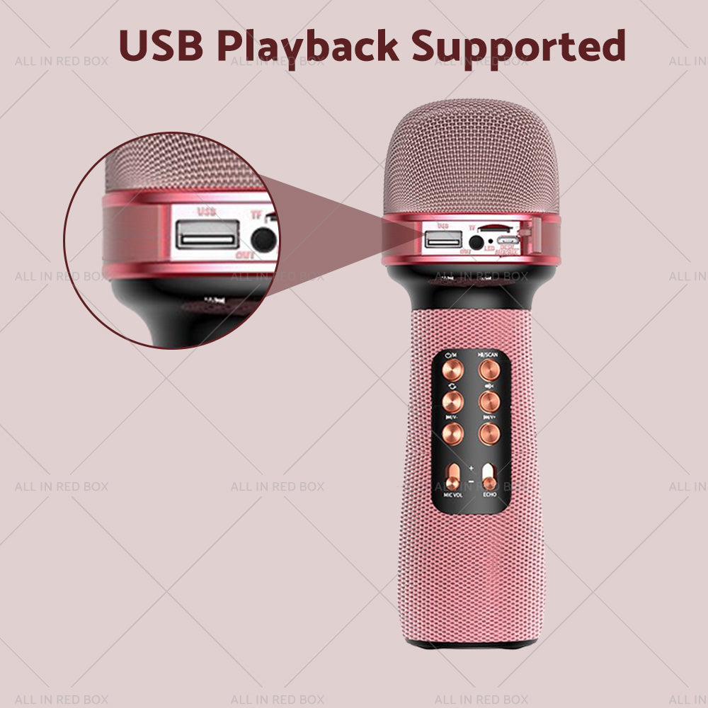 {{ Wireless Blue-tooth Portable Karaoke Microphone Speaker Mic USB Speaker Portable }} - Buy Car Parts Online at {{ Kaka Auto Parts }}.