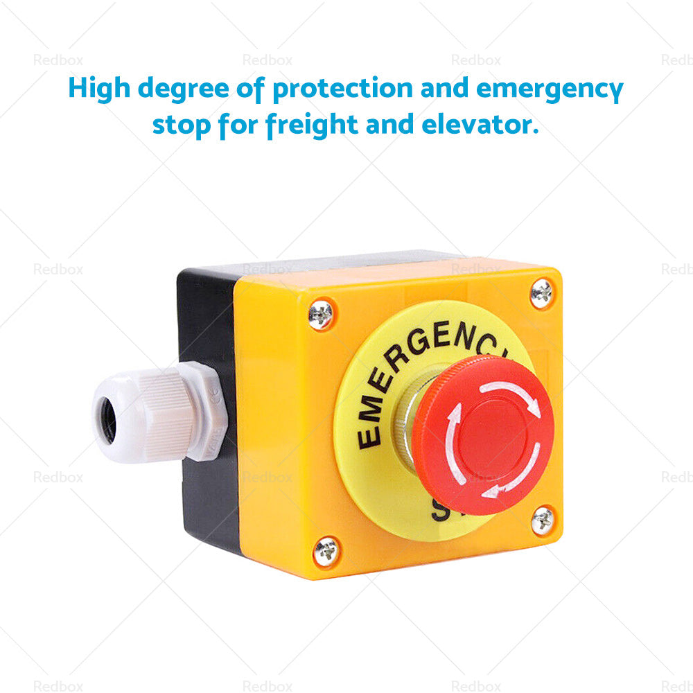 Emergency Stop Shut Off Push Buttons Switch 1NO 1NC e-stop Push Button AU