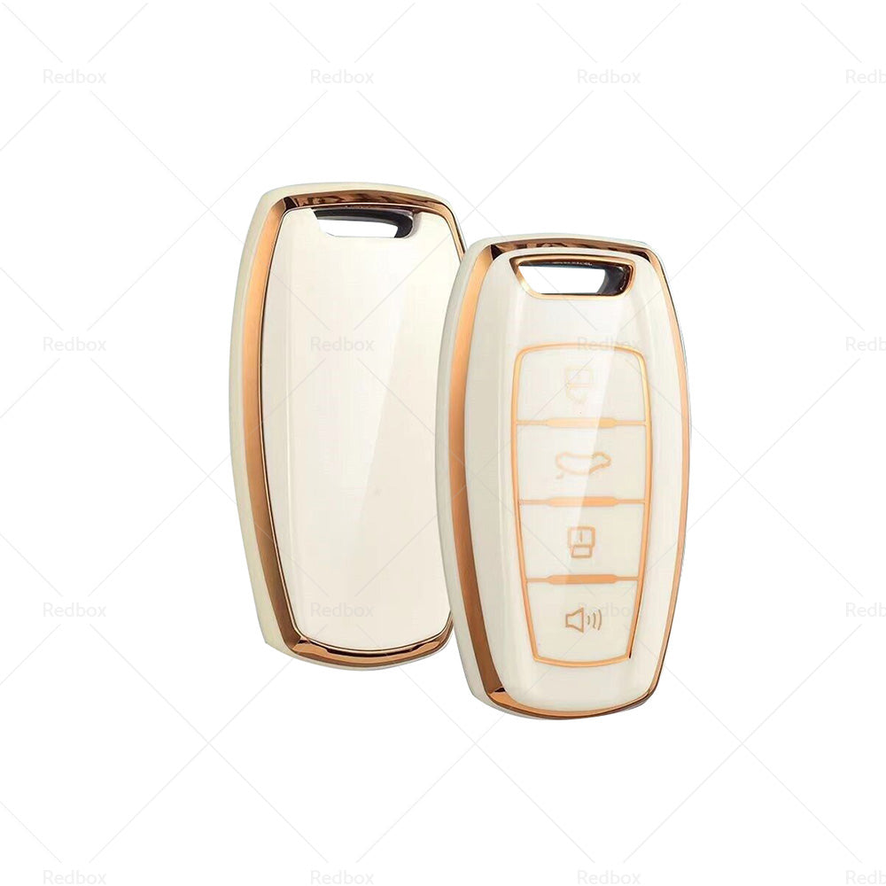 Beige TPU Remote Key Fob Case Cover Fit For Great Wall Haval Hover H1 H4 H6 H7 9