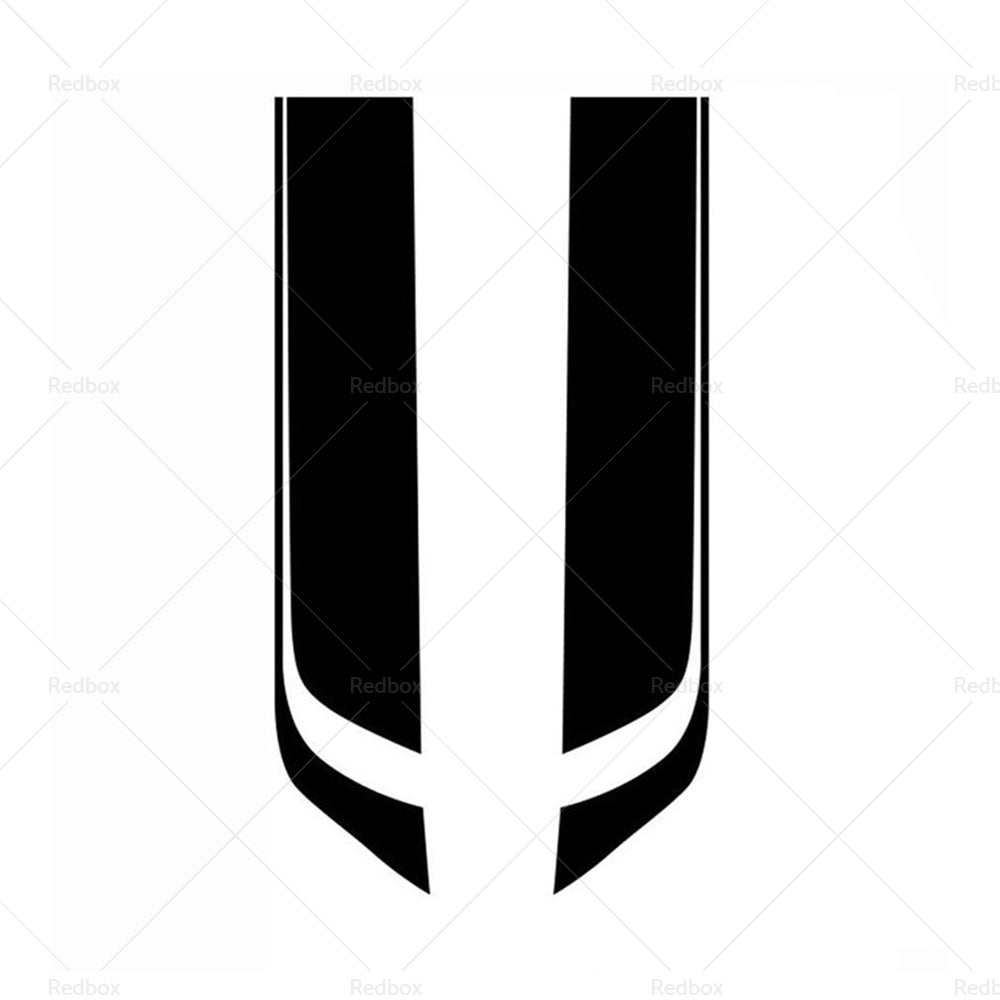 {{ 2pcs Wide Black Racing Car Hood Stripe Decal Auto Vinyl Bonnet Sticker Universal }} - Buy Car Parts Online at {{ Kaka Auto Parts }}.