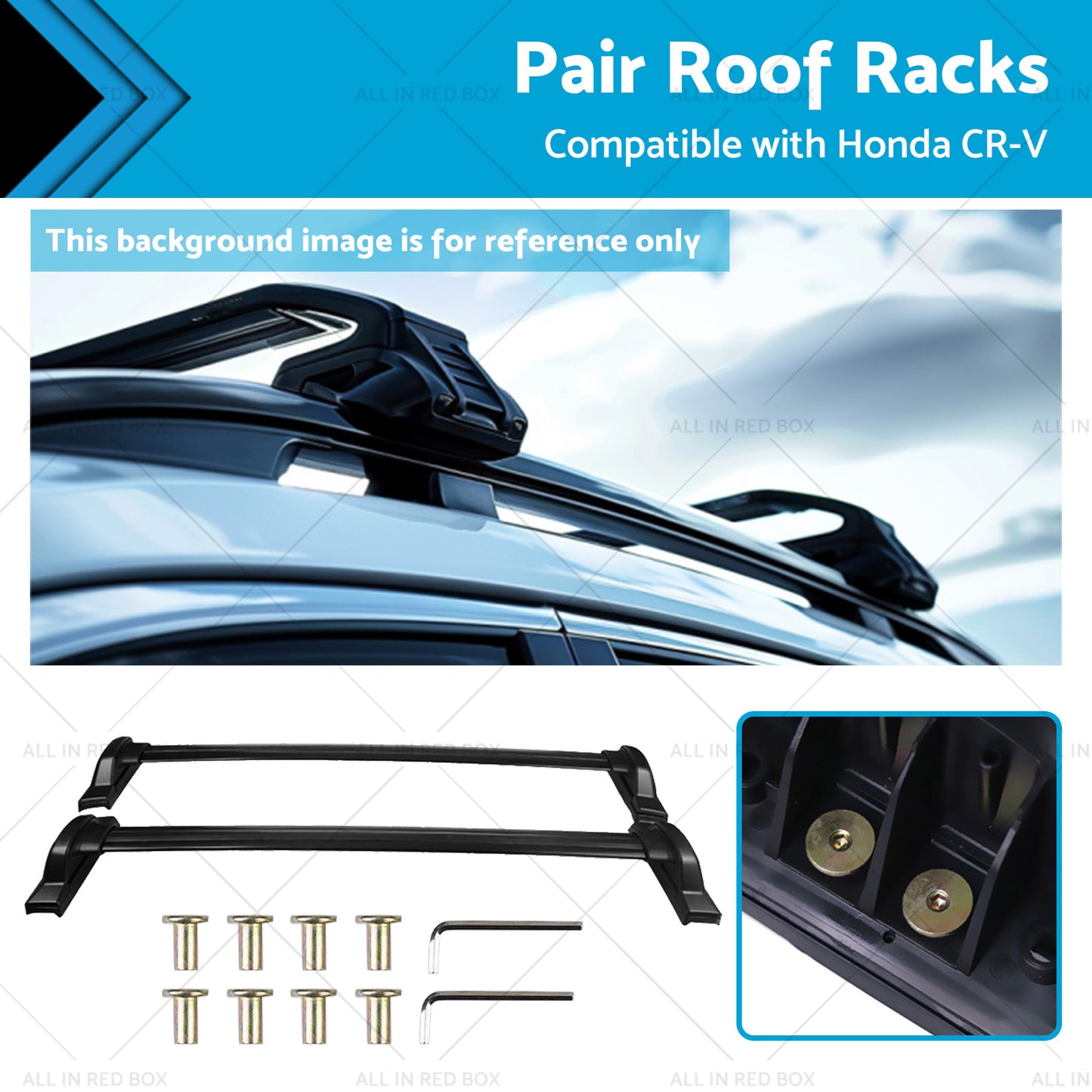 Pair Roof Rack or Cross Bars Suitable for Honda CRV 2007-2011 Aluminum Alloy