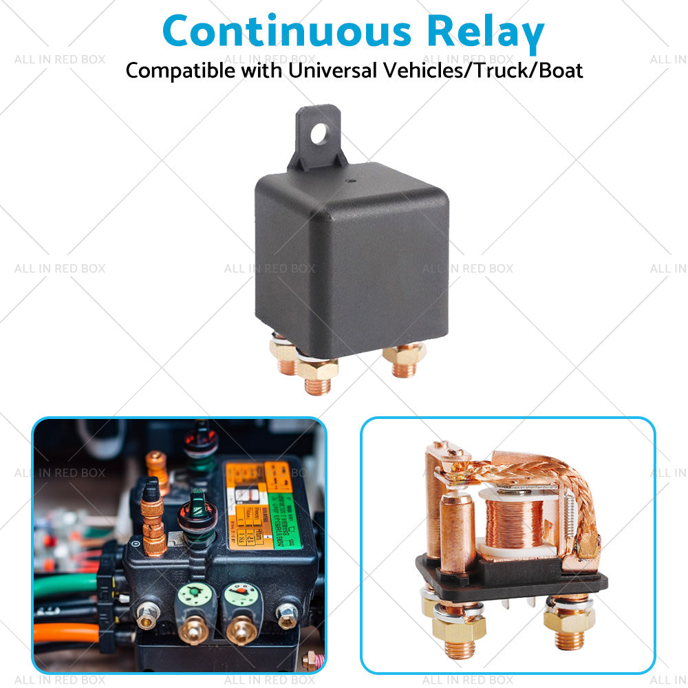 {{ 12V DC 250A Continuous Relay Heavy Duty 5 Pin Power Switch for Truck Boat Marine }} - Buy Car Parts Online at {{ Kaka Auto Parts }}.