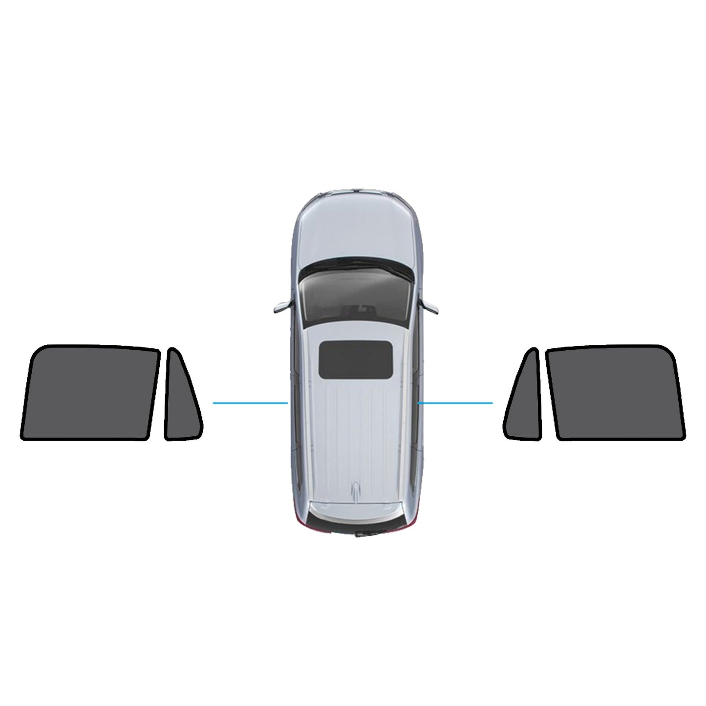 Magnetic Mesh Sun Blind Shades Suitable for Volvo XC90 2015-Current On Front/Rear