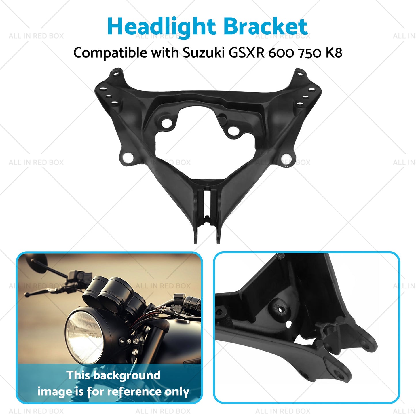 {{ Front Headlight Bracket Suitable for Suzuki GSXR 600 750 K8 2008-2009 - Aluminum }} - Buy Car Parts Online at {{ Kaka Auto Parts }}.