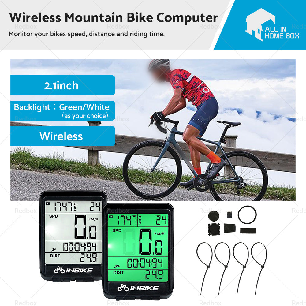 {{ Wireless Cycling Bike Bicycle LCD Cycle Speedometer Computer Odometer Waterproof }} - Buy Car Parts Online at {{ Kaka Auto Parts }}.
