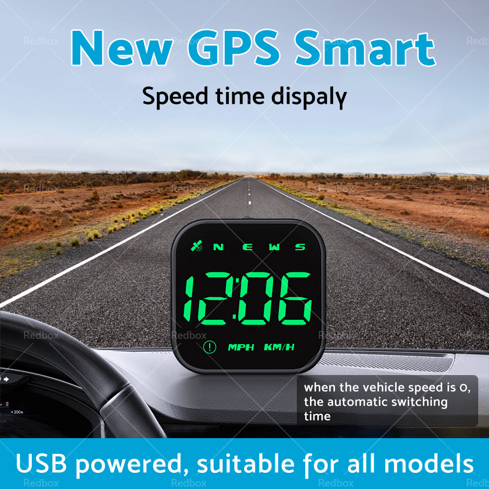 Universal Car HUD Head Up Display LED Digital GPS Speedometer Overspeed Alarm