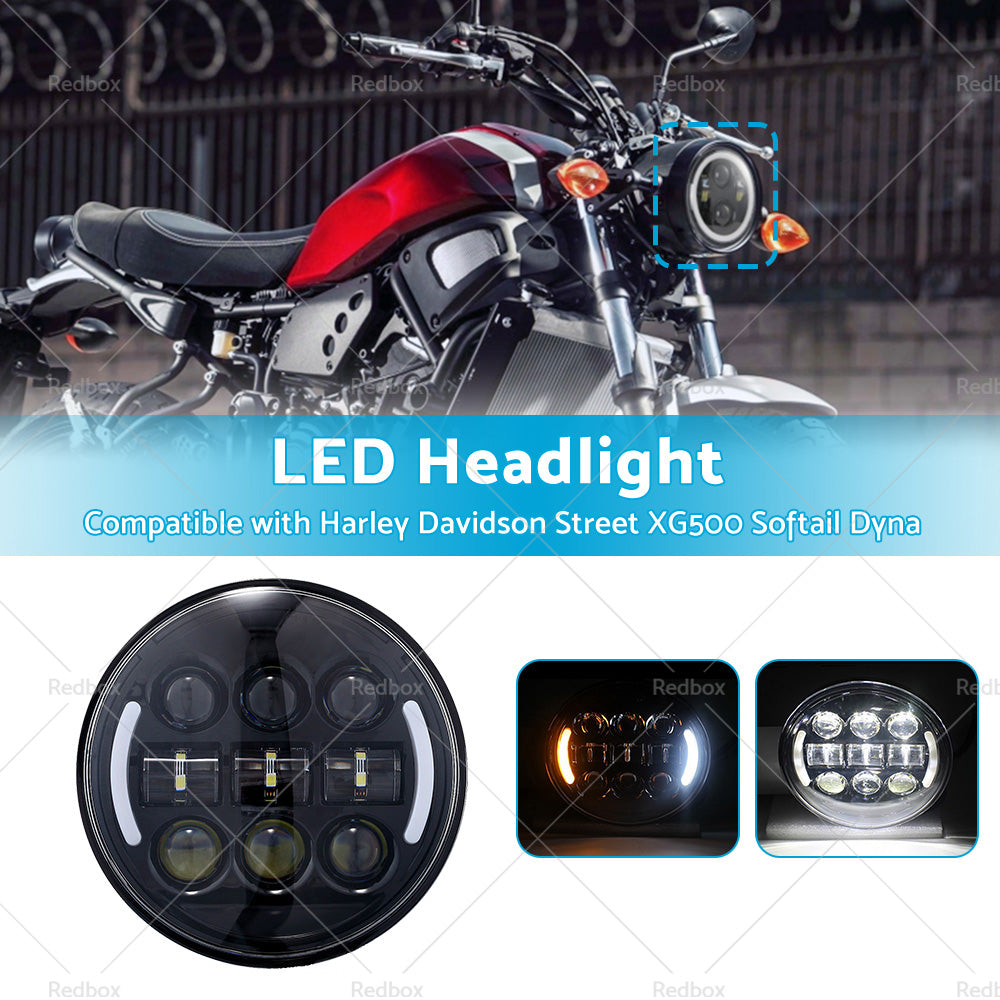 {{ LED Motorcycle Headlight Suitable For Harley Davidson Street XG500 Softail Dyna }} - Buy Car Parts Online at {{ Kaka Auto Parts }}.