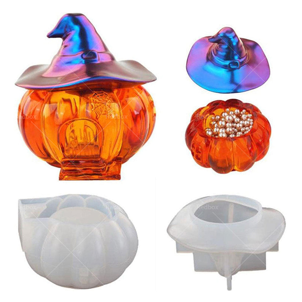 Pumpkin Jar Silicone Mold DIY Storing Candy Container Resin Epoxy Casting Craft