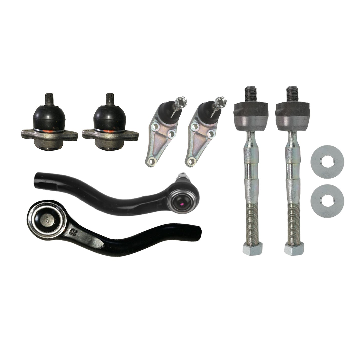 8x Steering Rack Tie Rod Ends Ball Joints Suitable for Mitsubishi Pajero NM