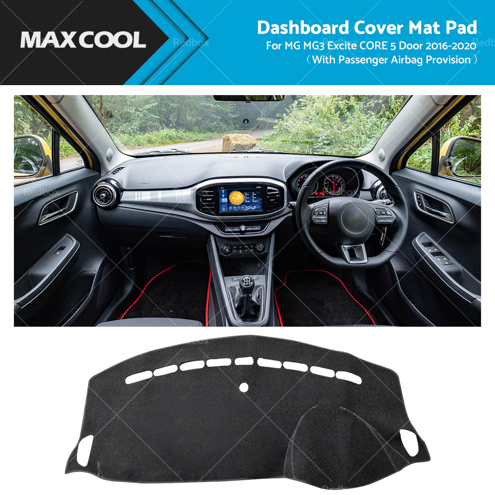 Dash Mat With Passenger Airbag for MG MG3 Excite CORE Hatchback 5 Door 2016-2023