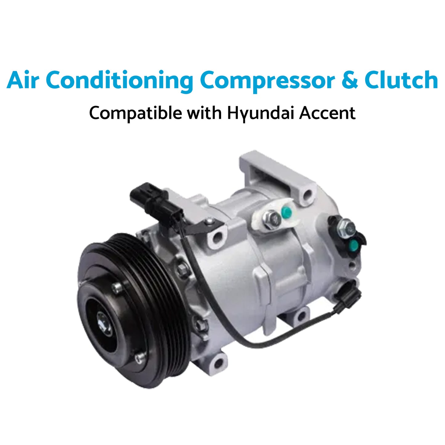 {{ Air Conditioning Compressor and Clutch Suitable for Hyundai Accent 14-19 1. 4L }} - Buy Car Parts Online at {{ Kaka Auto Parts }}.