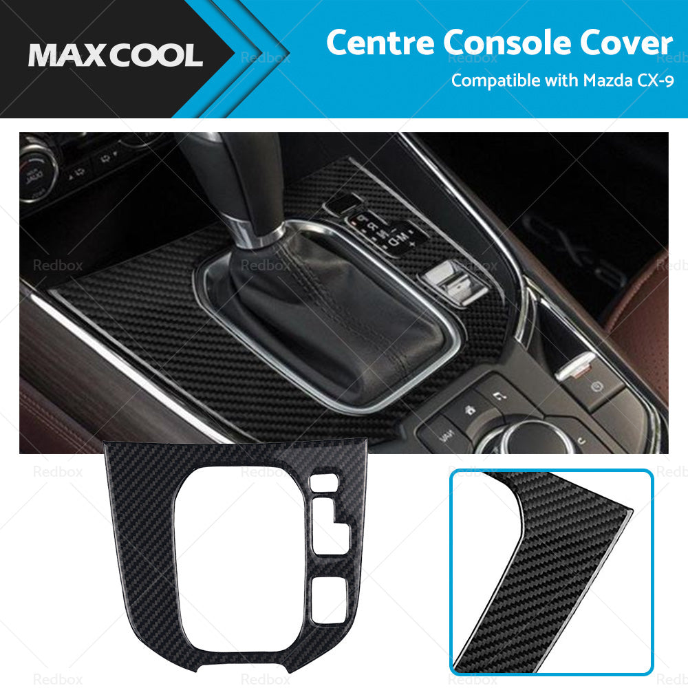 {{ Carbon Fibre Centre Console Gear Shift Cover Frame Suitable for Mazda CX-9 16-22 }} - Buy Car Parts Online at {{ Kaka Auto Parts }}.