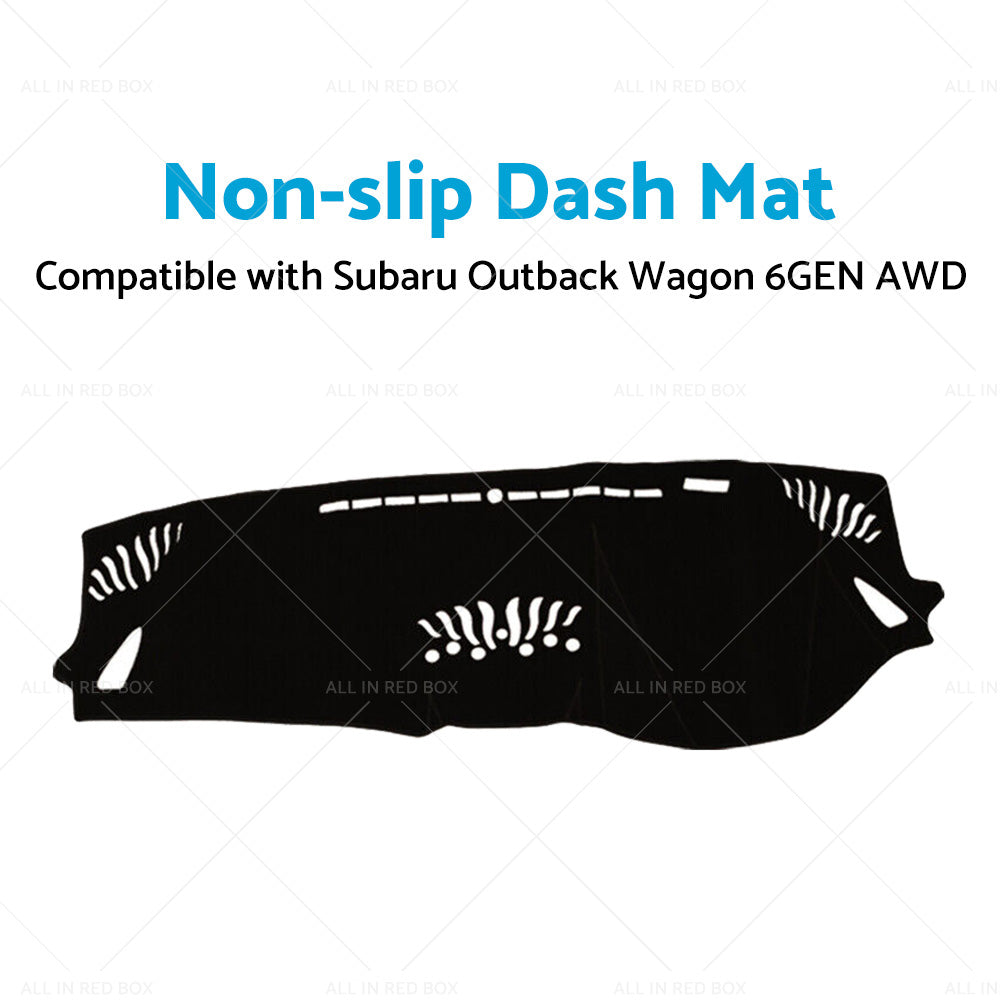 {{ Black Non-Slip Dash Mat Cover Suitable For Subaru Outback Wagon GEN 6 2021-2023 }} - Buy Car Parts Online at {{ Kaka Auto Parts }}.