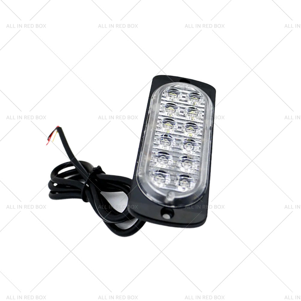 10x Amber White LED Car Emergency Beacon Warning Hazard Flashing Strobe Light