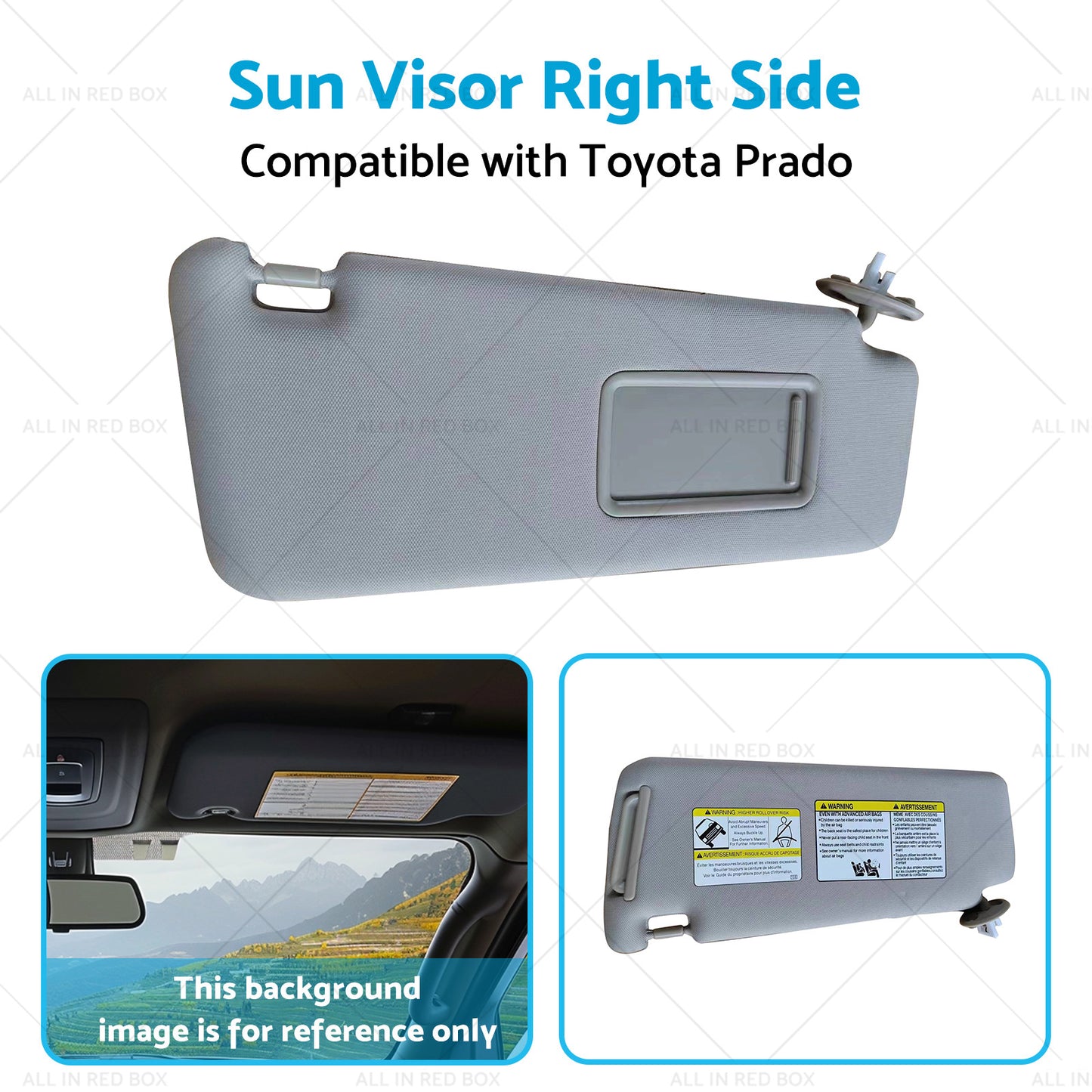 {{ 7431035A90B1 Sun Visor Right Side Suitable for Toyota Prado 10-23 74310-35A90-B1 }} - Buy Car Parts Online at {{ Kaka Auto Parts }}.