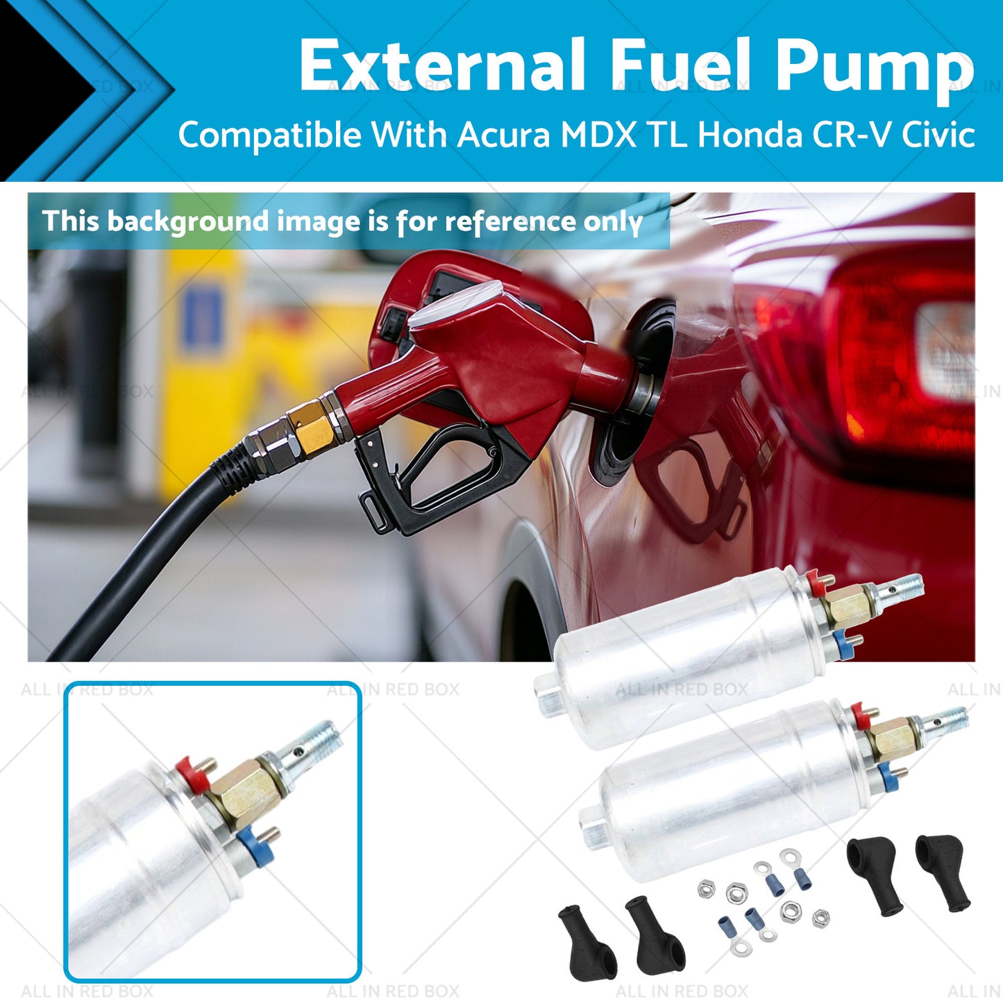 {{ 2x External Inline Fuel Pumps Suitable For Honda Civic 1.5L 1.8L 1994-2013 }} - Buy Car Parts Online at {{ Kaka Auto Parts }}.