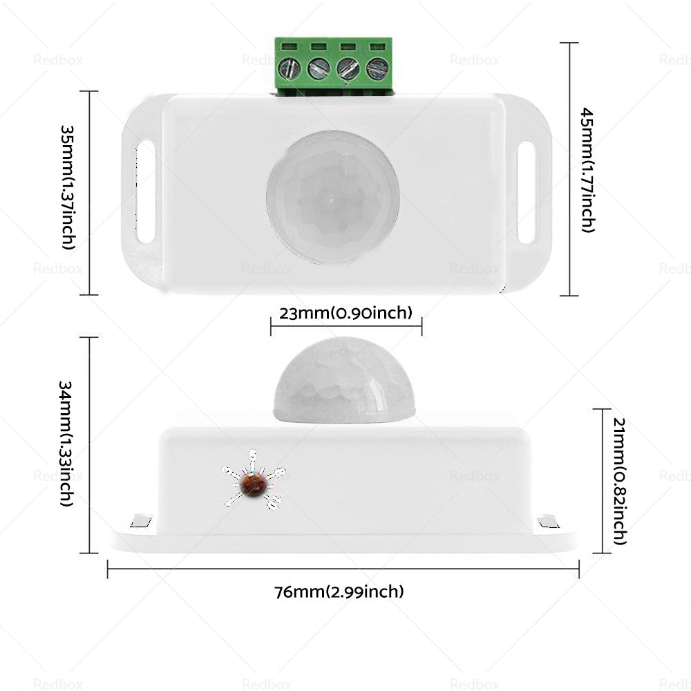 {{ 8m Body Infrared PIR Motion Sensor Switch For LED Light Strip Automatic 12V 24V }} - Buy Car Parts Online at {{ Kaka Auto Parts }}.