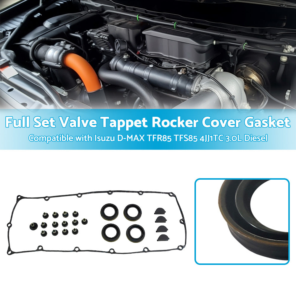 {{ Valve Tappet Rocker Cover Gasket Full Kit For ISUZU DMAX TF 3. 0L Diesel 4JJ1TC }} - Buy Car Parts Online at {{ Kaka Auto Parts }}.