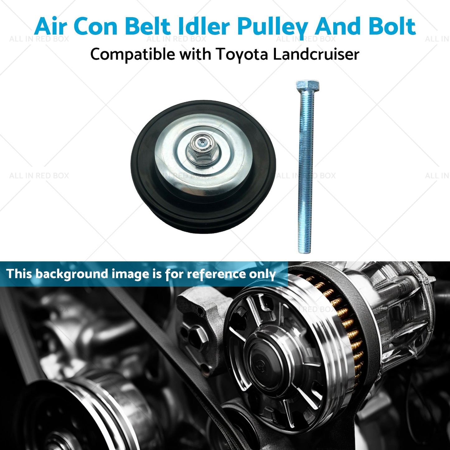 {{ Air Con Belt Idler Pulley And Bolt Suitable for Landcruiser HZJ80 HZJ105 90-99 }} - Buy Car Parts Online at {{ Kaka Auto Parts }}.