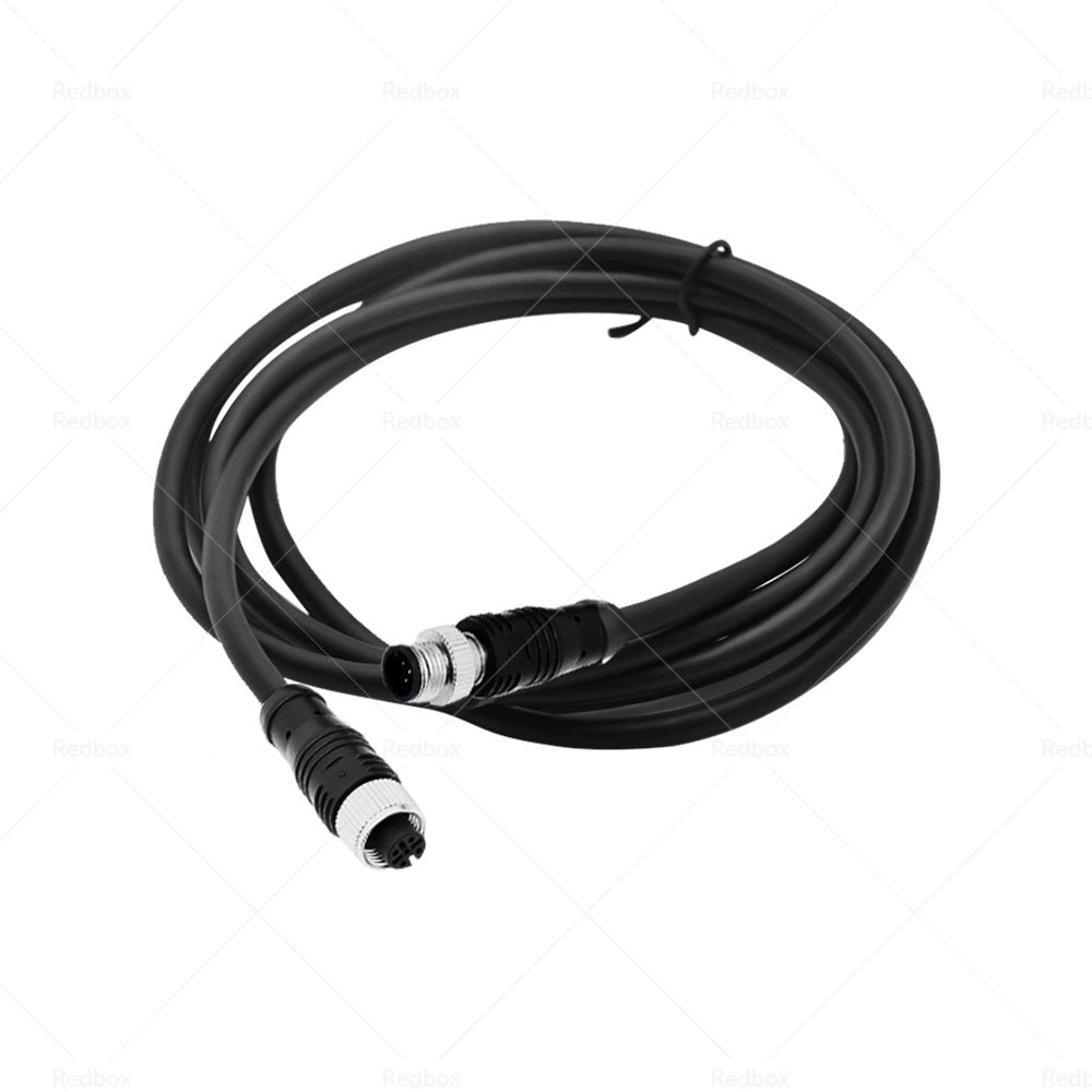 2m NMEA2000 Drop Cable Black 5-Core Female Straight Head to Male Straight Head