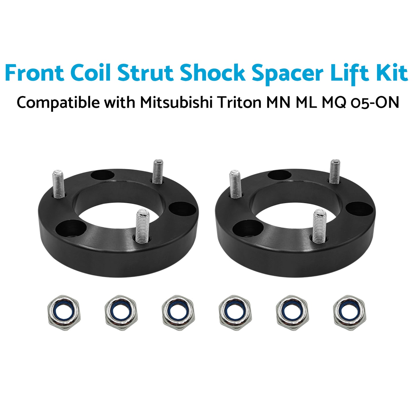 25mm Front Coil Spacer Kit Suitable For Mitsubishi Triton MN ML MQ 2005-ON