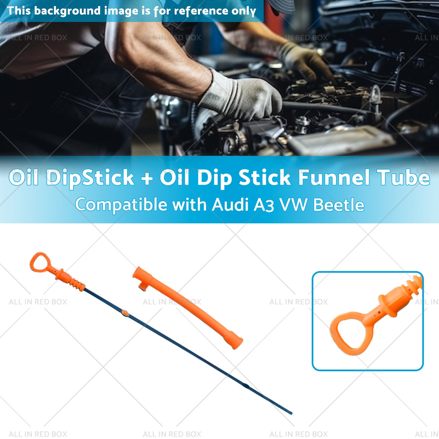 Oil DipStick Oil Dip Stick Funnel Tube Suitable for 98-10 Audi A3 VW Beetle