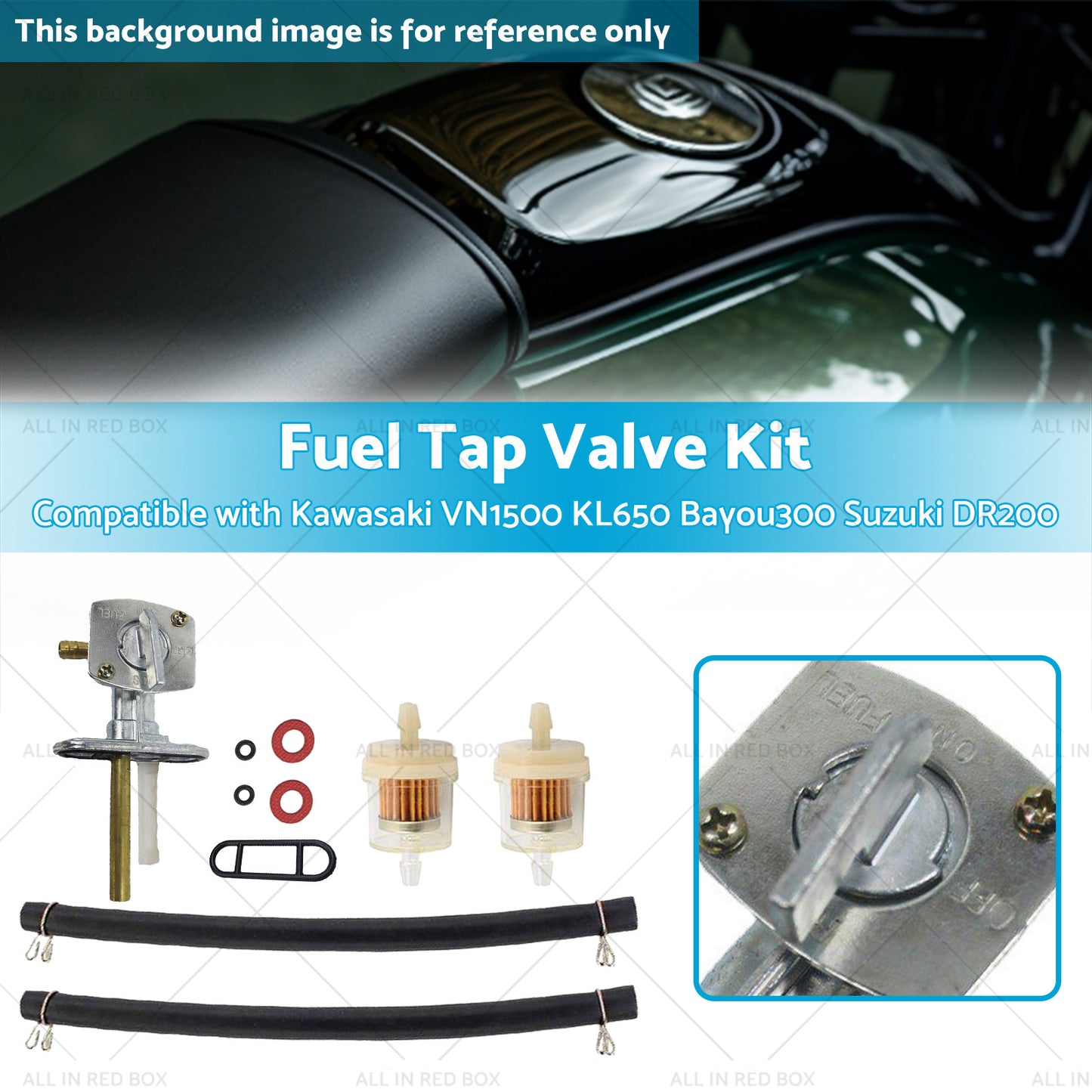 {{ 5 16'' Fuel Valve Switch Petcock For Kawasaki VN1500 KL650 Bayou300 Suzuki DR200 }} - Buy Car Parts Online at {{ Kaka Auto Parts }}.