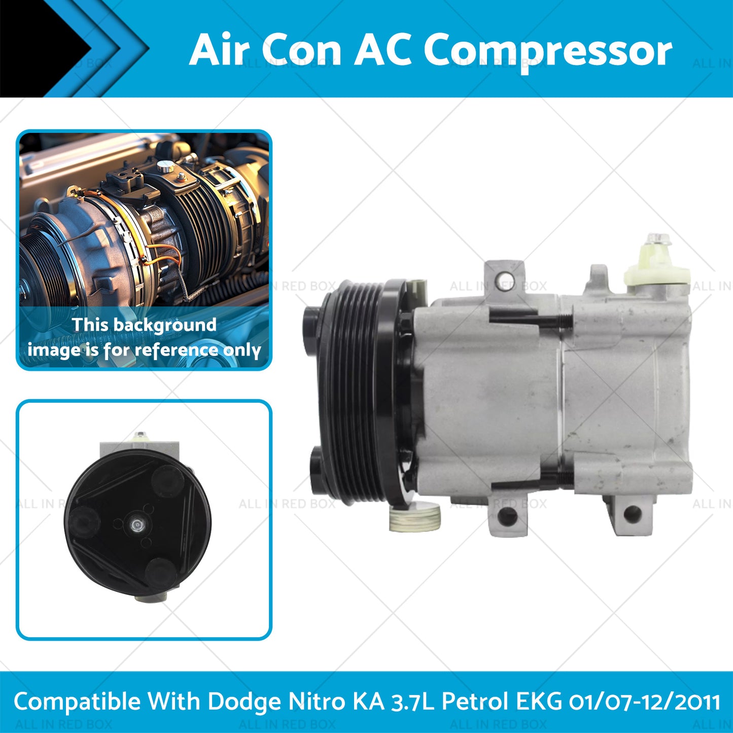 {{ Air Con AC Compressor Suitable for Dodge Nitro KA 3.7L Petrol EKG 01/07-12/2011 }} - Buy Car Parts Online at {{ Kaka Auto Parts }}.