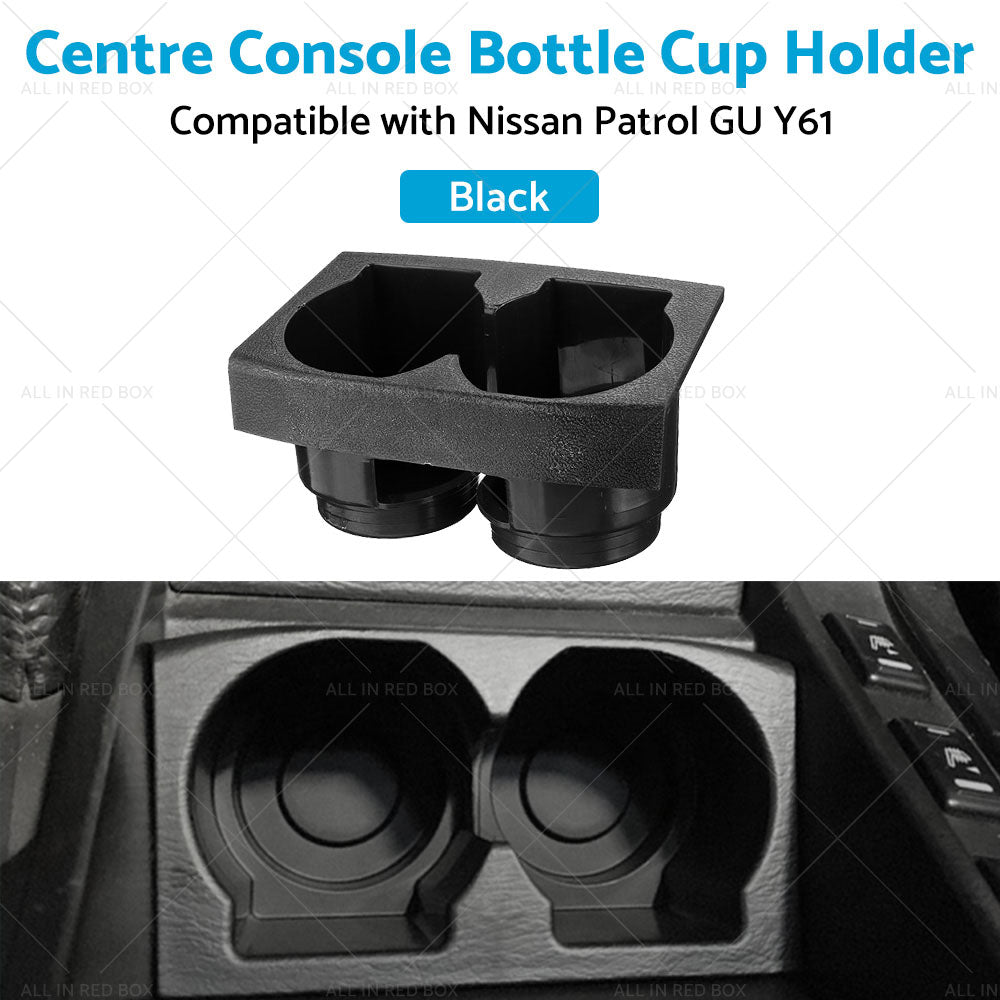{{ Black Front Centre Console Bottle Cup Holder Suitable For Nissan Patrol GU Y61 }} - Buy Car Parts Online at {{ Kaka Auto Parts }}.