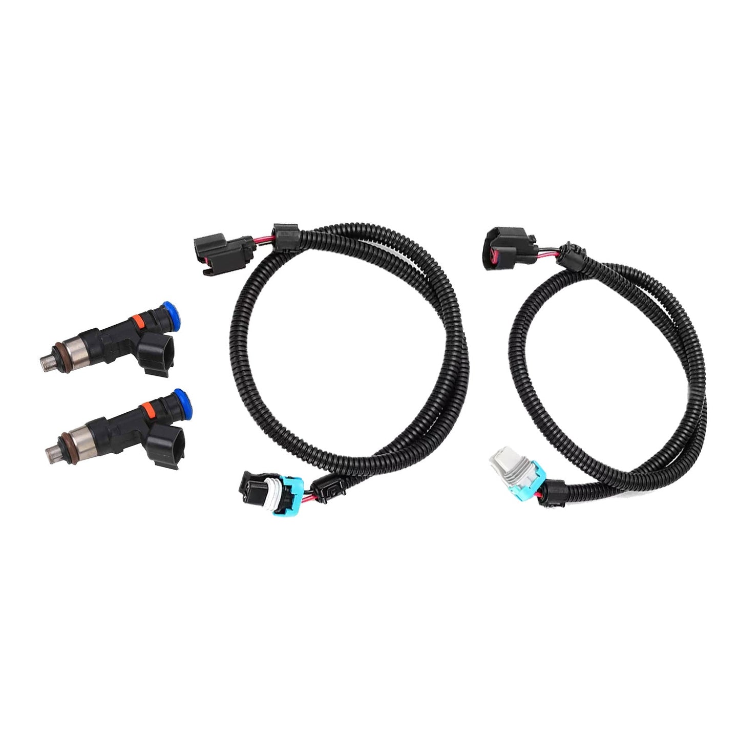 2x Fuel Injector Harness Set Suitable For Polaris Ranger XP 800 / Ranger Crew / RZR 800 2010-2017 OEM 1204318 1204319 0280158197