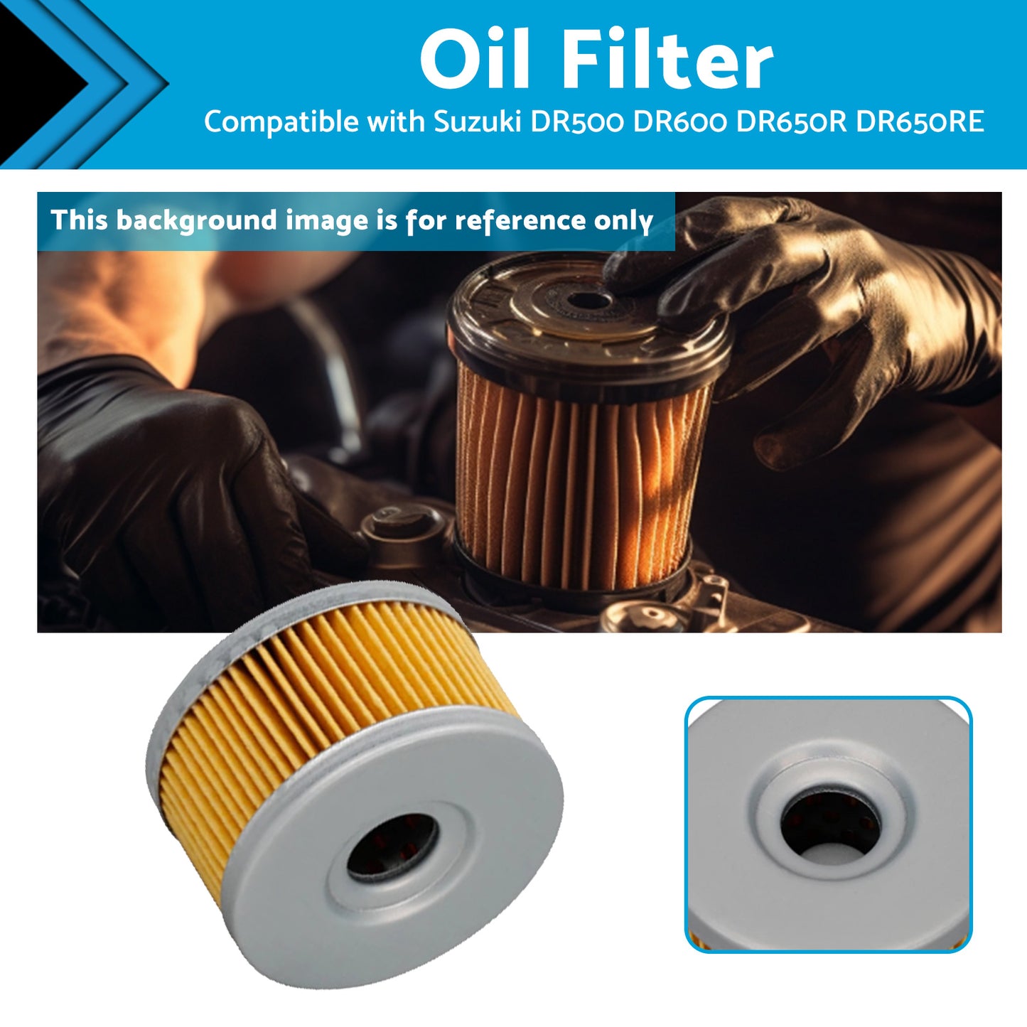 {{ 3x Oil Filter Suitable for Suzuki DR650 DR600 DR500 DR 650 DR650SE Triple Pack }} - Buy Car Parts Online at {{ Kaka Auto Parts }}.