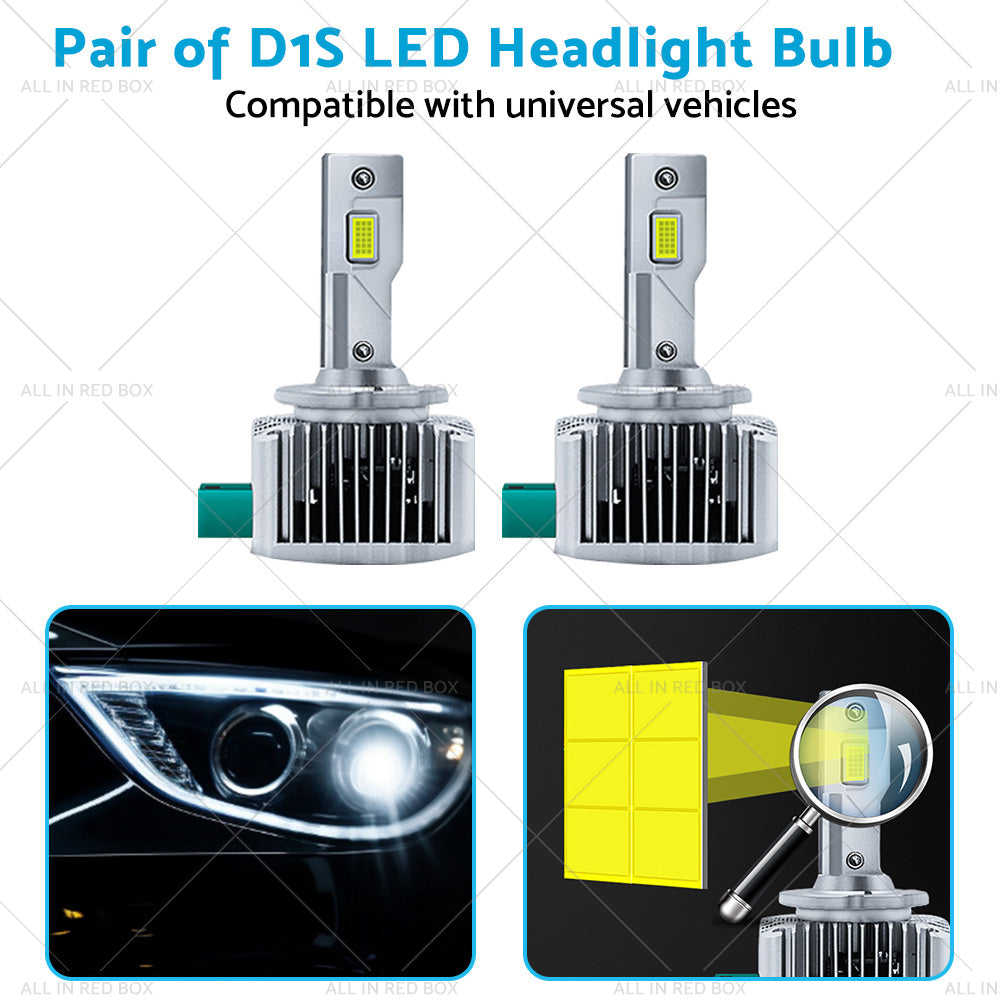 {{ Pair of 6000K For Replace HID Xenon D1S LED Headlight Bulbs Conversion 90W 2pcs }} - Buy Car Parts Online at {{ Kaka Auto Parts }}.
