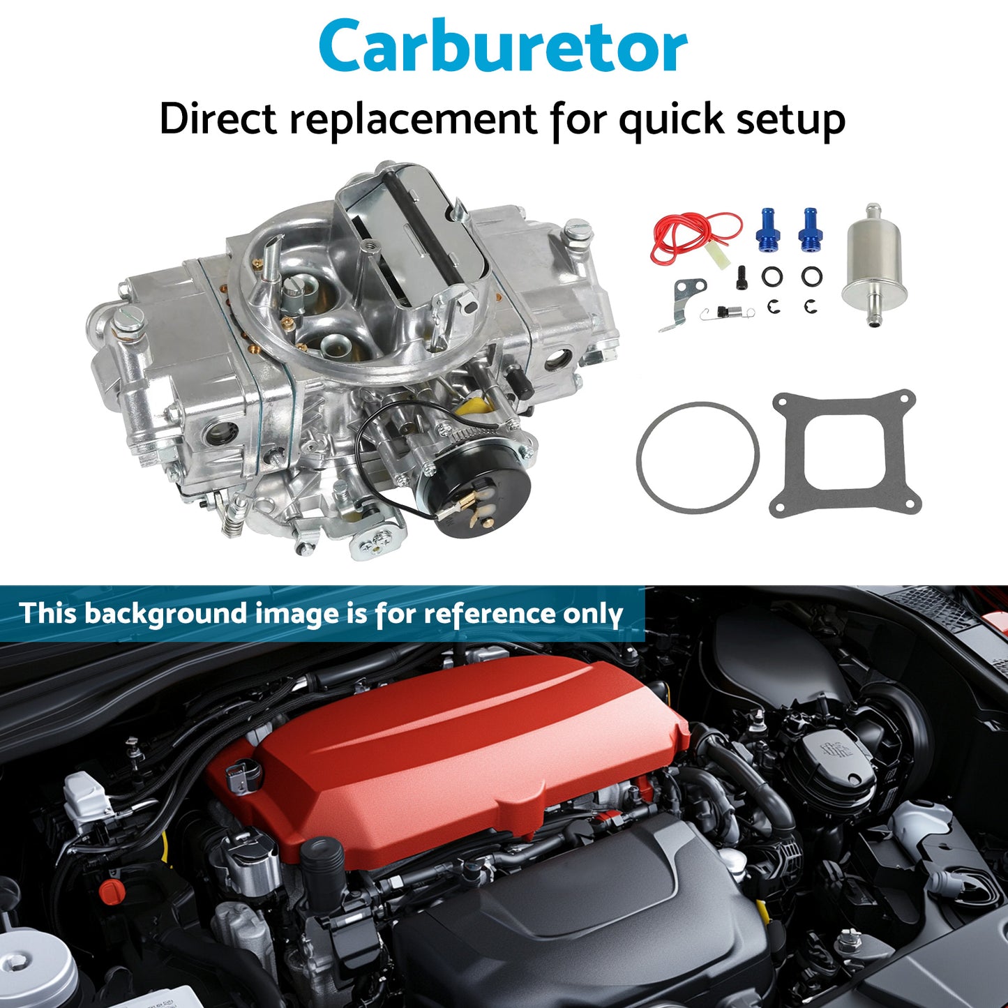 {{ Suitable For 4 Barrel 650 CFM Double-Pumper Carburetor Electric Choke BR-67255 }} - Buy Car Parts Online at {{ Kaka Auto Parts }}.