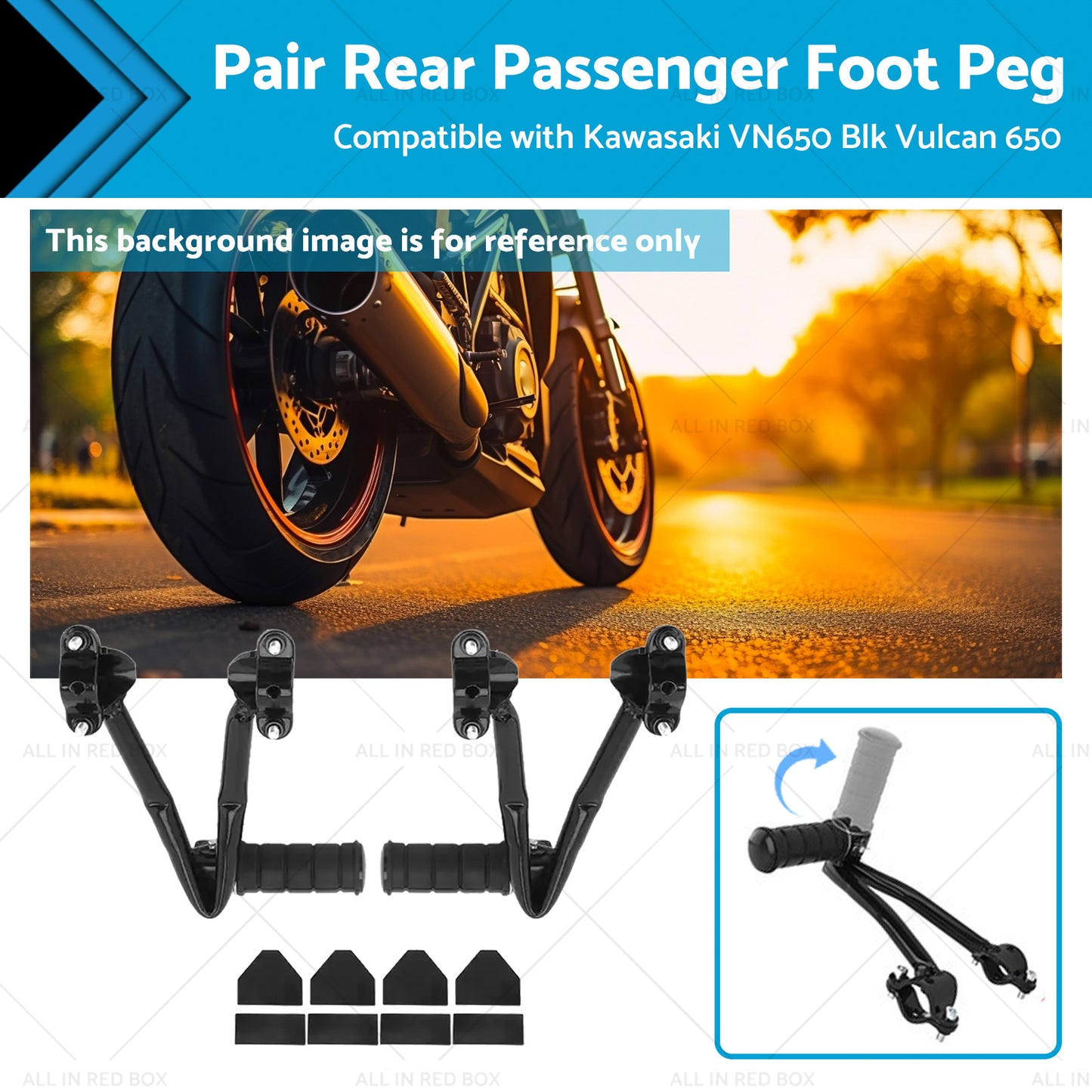 {{ Rear Passenger Foot Peg Bracket Suitable For Kawasaki VN650 2015 Blk Vulcan 650 }} - Buy Car Parts Online at {{ Kaka Auto Parts }}.