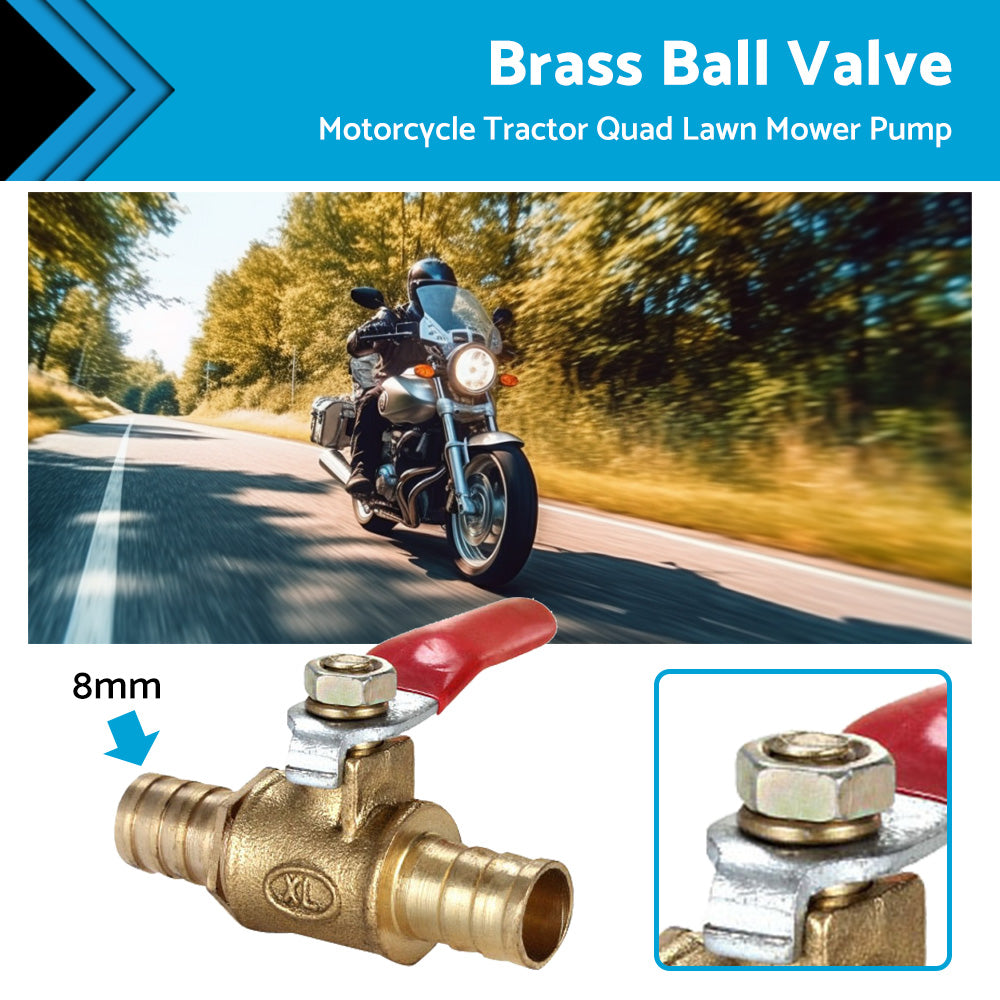 {{ In-Line Fuel Tap Brass 8mm 5 16inch Motorcycle Tractor Quad Lawn Mower Pump }} - Buy Car Parts Online at {{ Kaka Auto Parts }}.