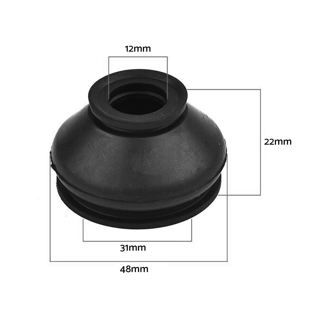 {{ 6PCS Universal Black Rubber Ball Joint Dust Boot Cover Tie Rod End Set Kit Part }} - Buy Car Parts Online at {{ Kaka Auto Parts }}.